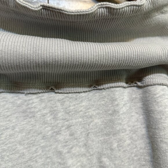 Free People Light Heather Grey Zip Up Women's Cute Shoulder Cover Tank Hoody - Picture 5 of 5